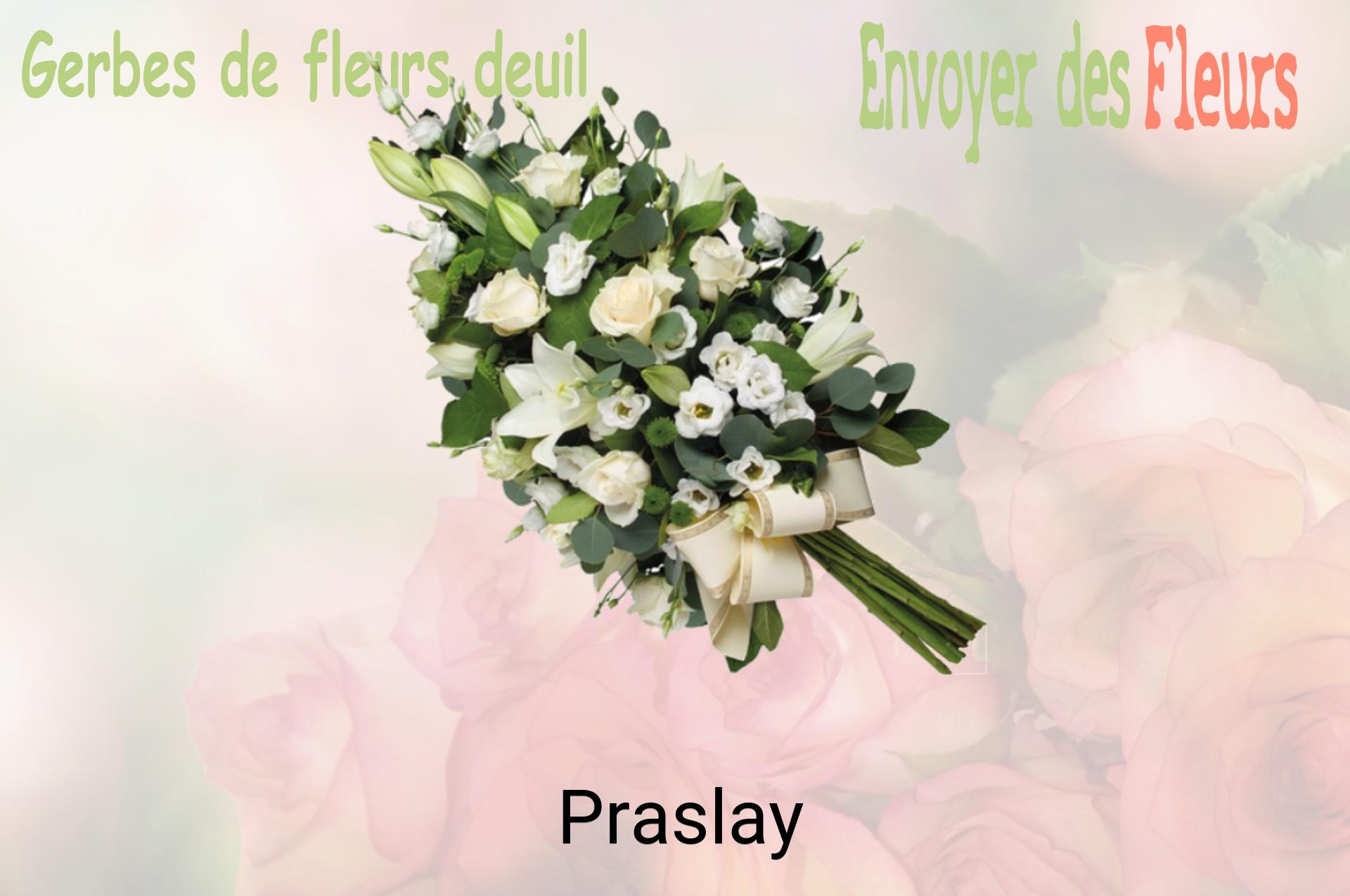 Gerbe de fleurs de deuil livrée à Praslay